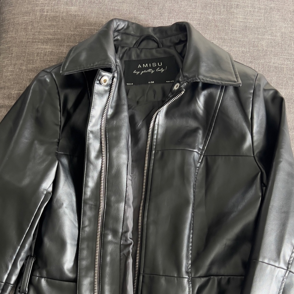 New Yorker/Amisu Women's Black Faux Leather Jacket